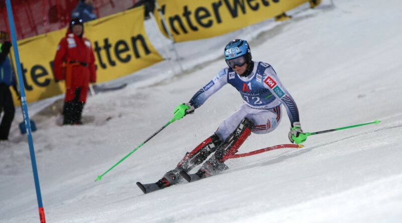 Nightrace 2024 auf der Planai, Slalom, Herren, 1. Durchgang, im Bild Timon Haugan (NOR) © OK Weltcup Alpin Schladming/Martin Huber