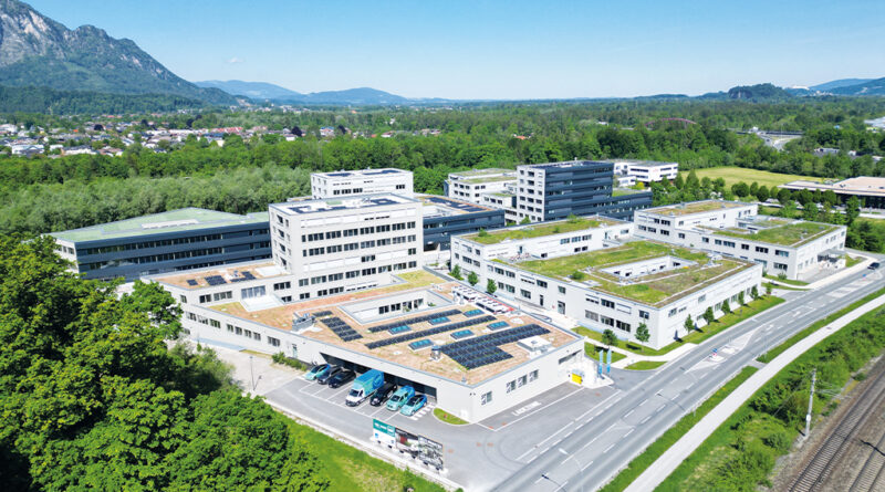 Die UKO Microshops AG im Wissenspark Puch-Urstein, eingebettet in ein Umfeld mit umfassender Infrastruktur und der IT-starken FH – von Moritz Unterkofler als „Salzburger Silicon Valley“ bezeichnet. © UKO Microshops